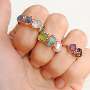 Lovecriana Family Birthstone Ring-Rainbow