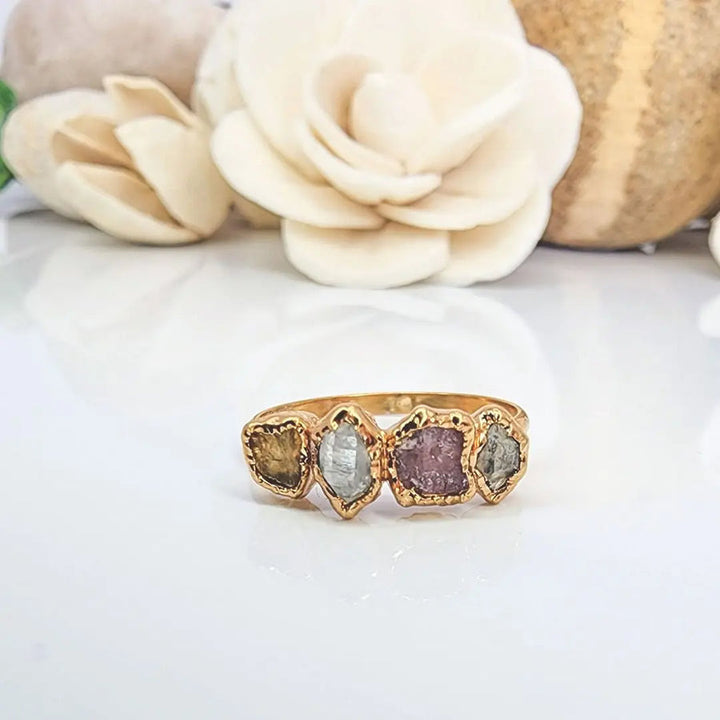 Lovecriana Family birthstone ring - Birthstone ring for Mom