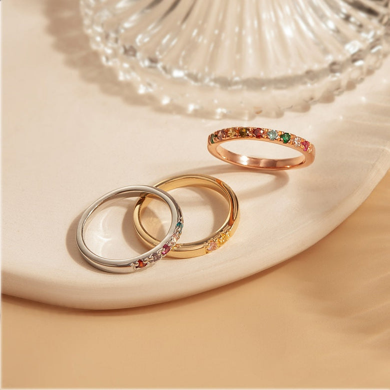 Lovecriana Birthstone Ring for Mom - Custom Family Birthstone Ring