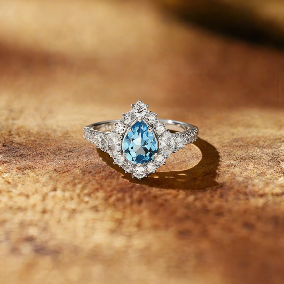 Ocean Star Halo Ring