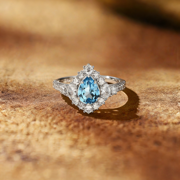 Ocean Star Halo Ring