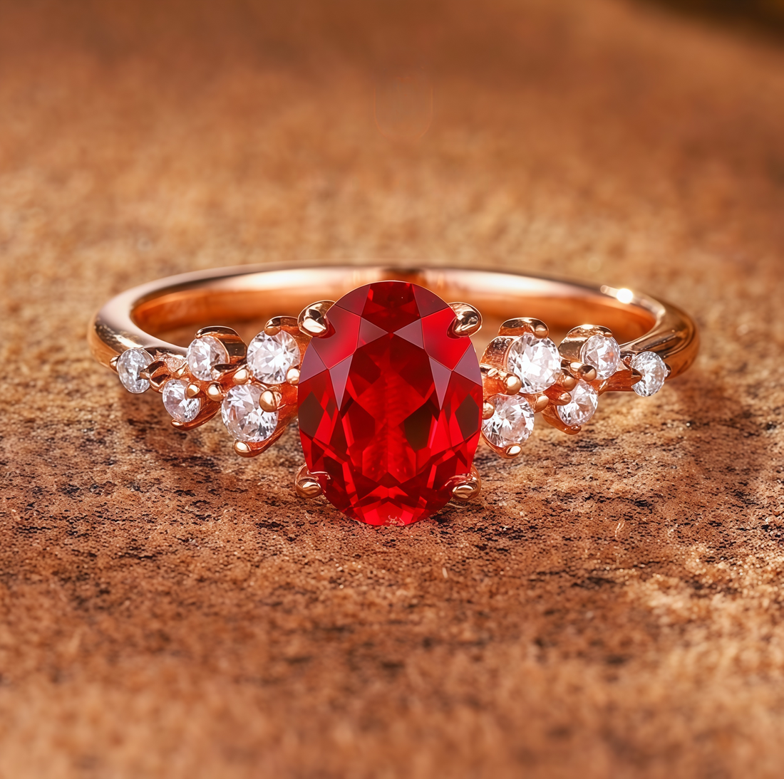 Crimson Star Language Ring