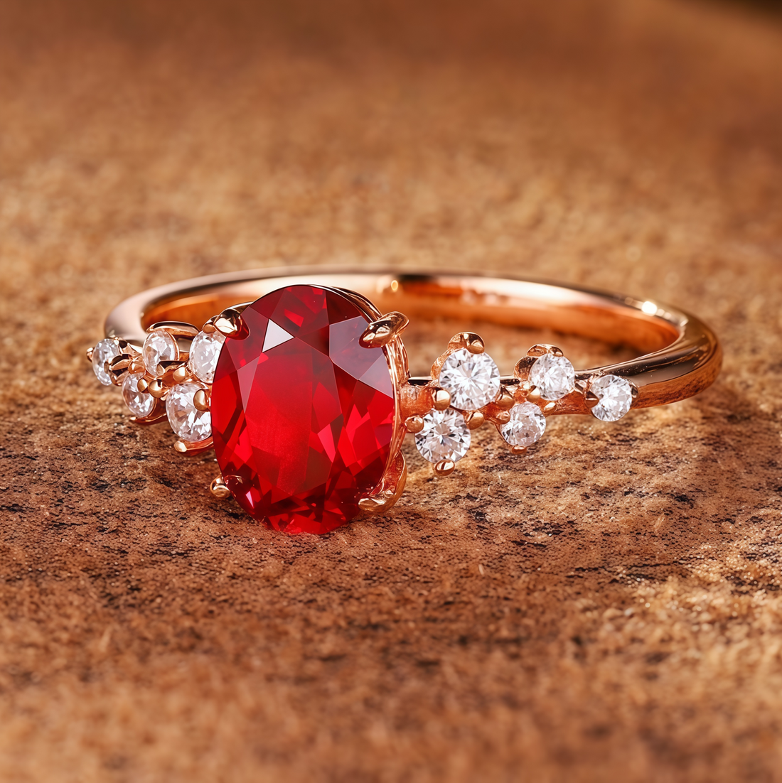 Crimson Star Language Ring