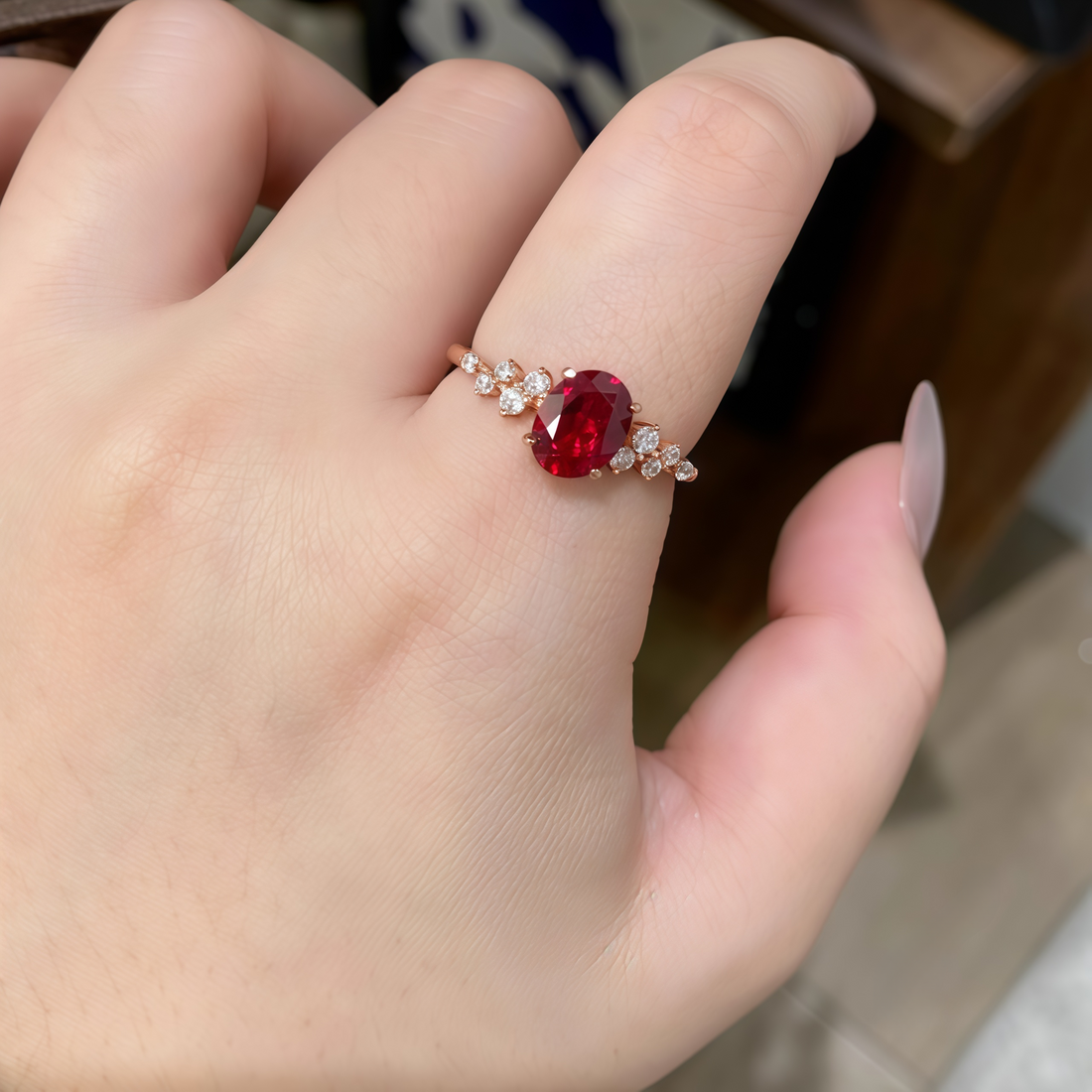 Crimson Star Language Ring