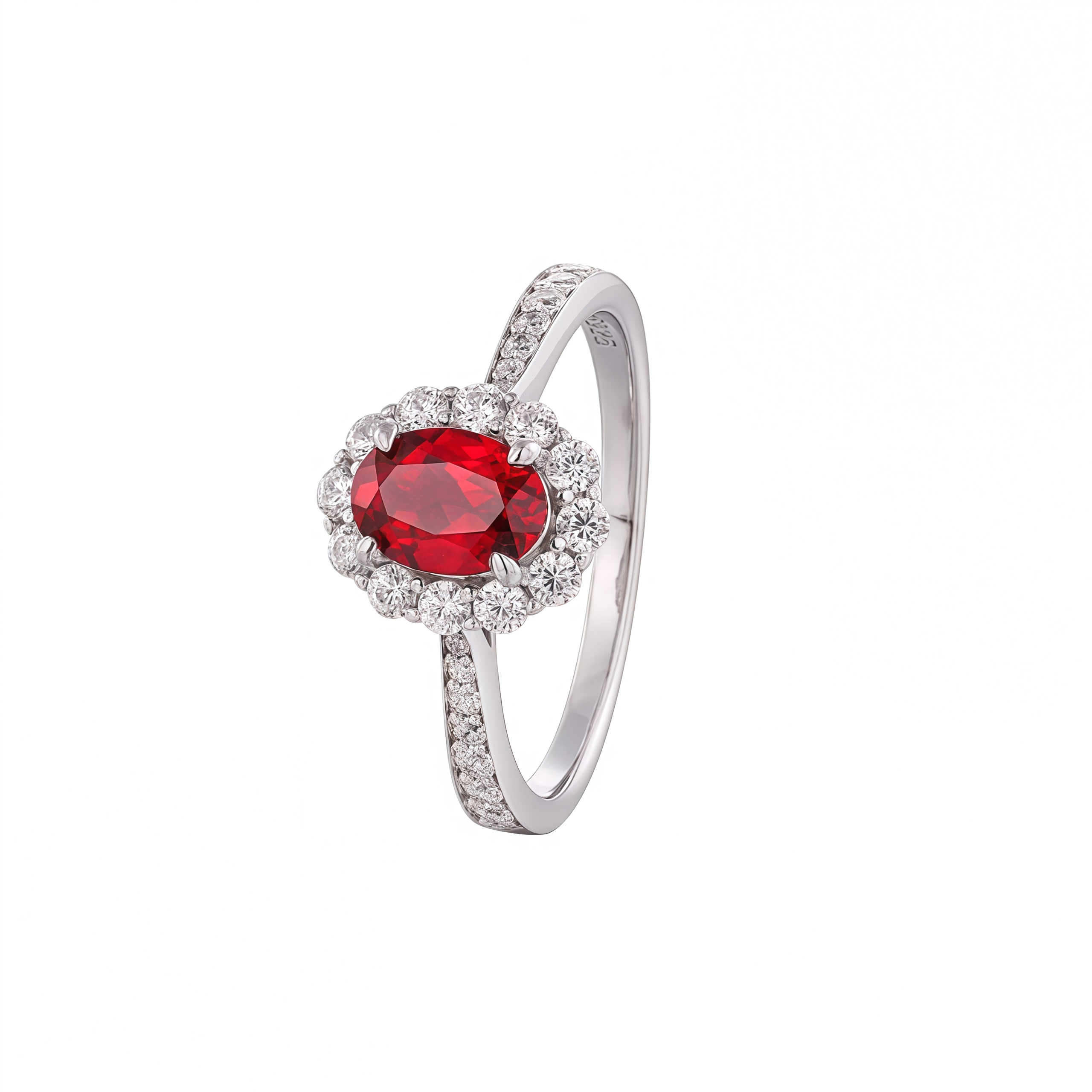 Royal Crimson Halo Ring
