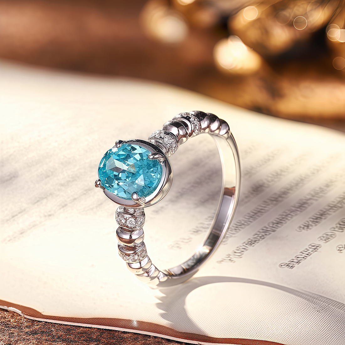 Bright Sea Blue Ring