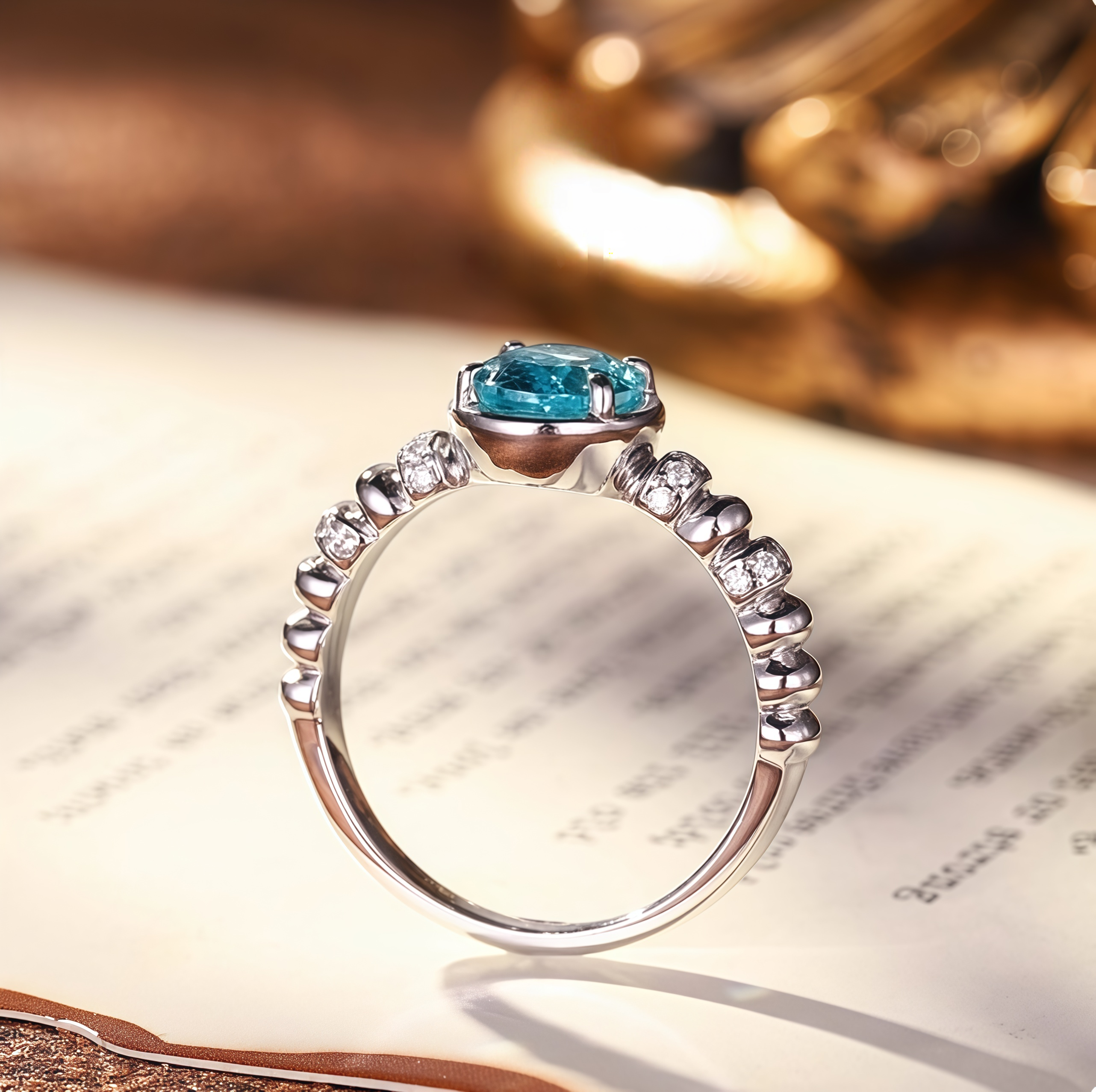 Bright Sea Blue Ring