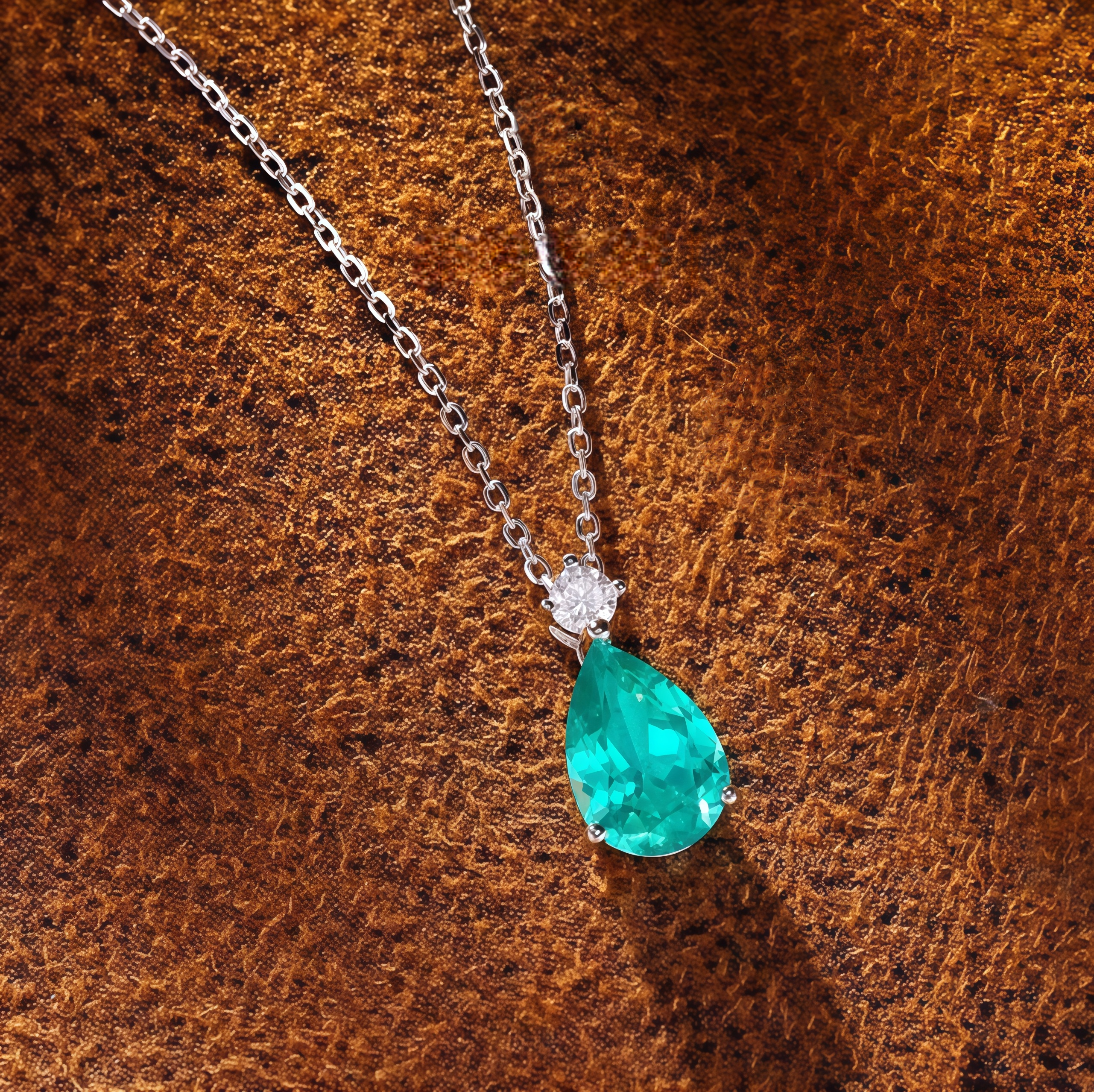 Heart of Ocean Teal Pear Necklace