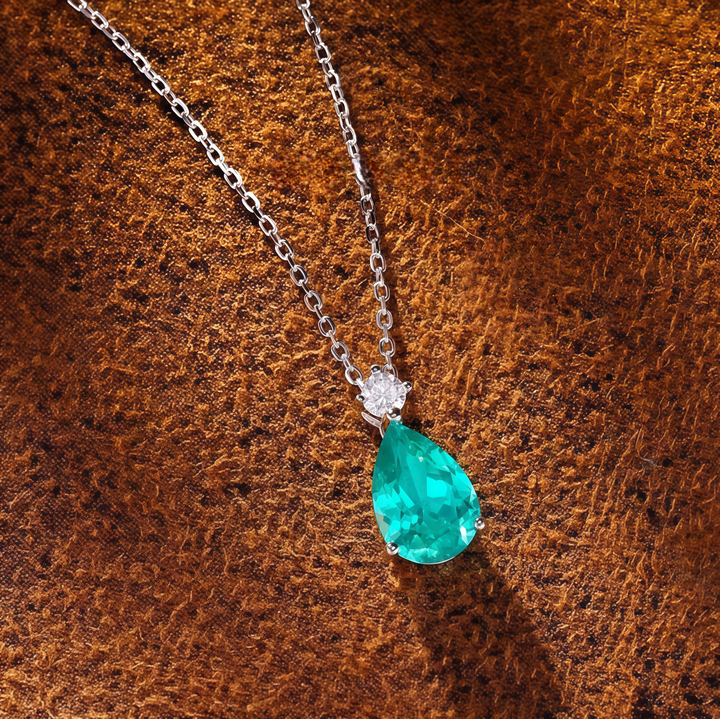 Heart of Ocean Teal Pear Necklace
