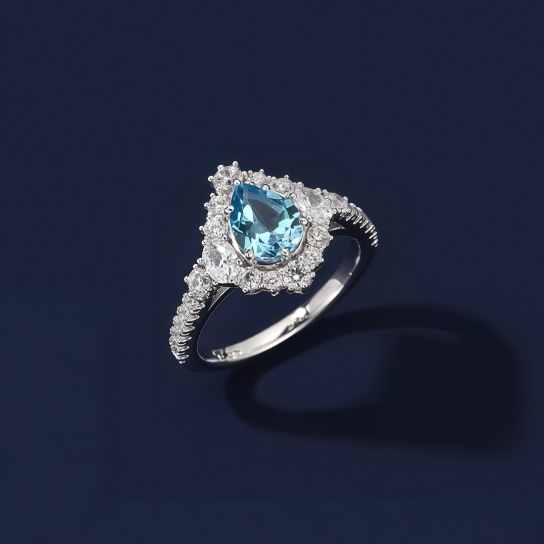 Ocean Star Halo Ring