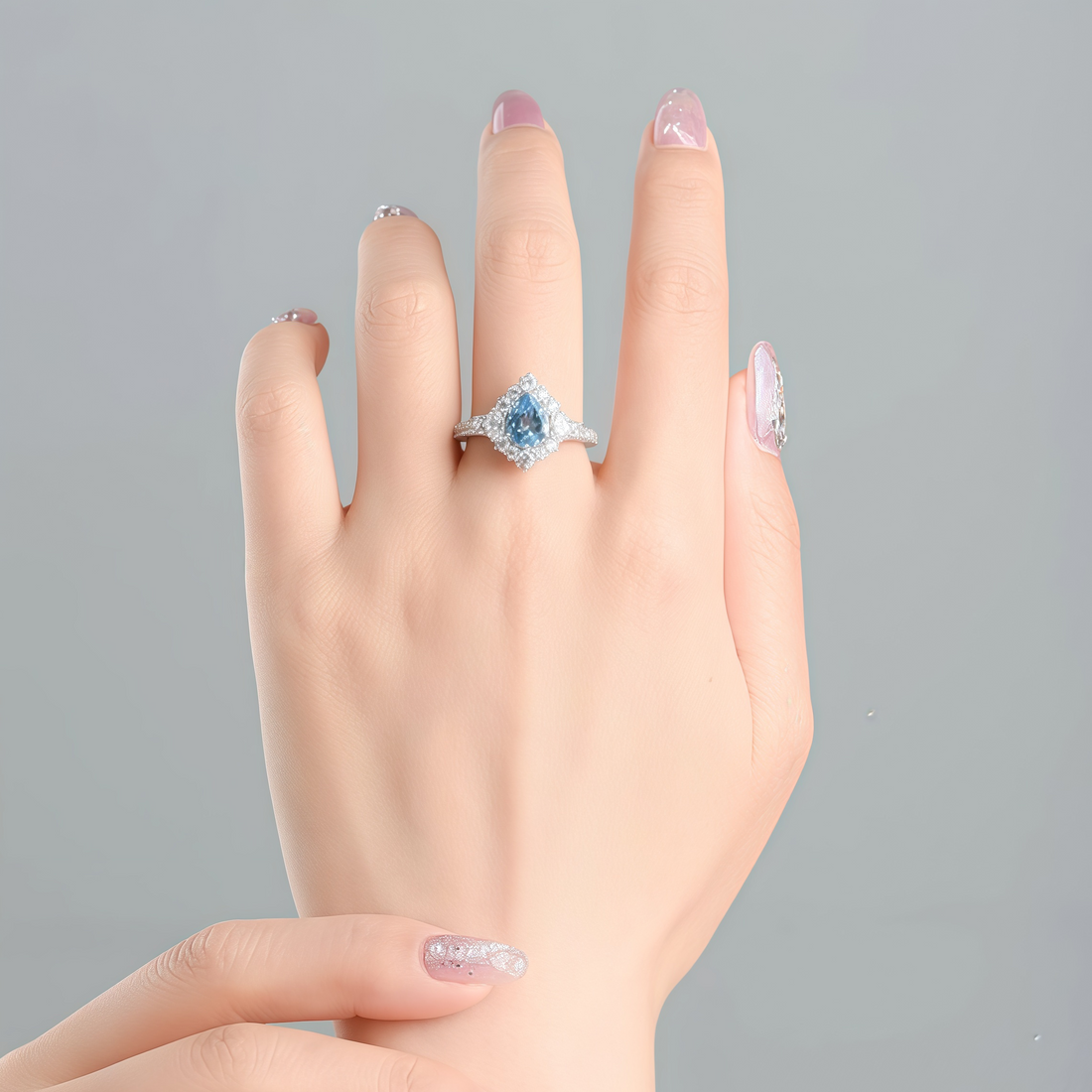 Ocean Star Halo Ring