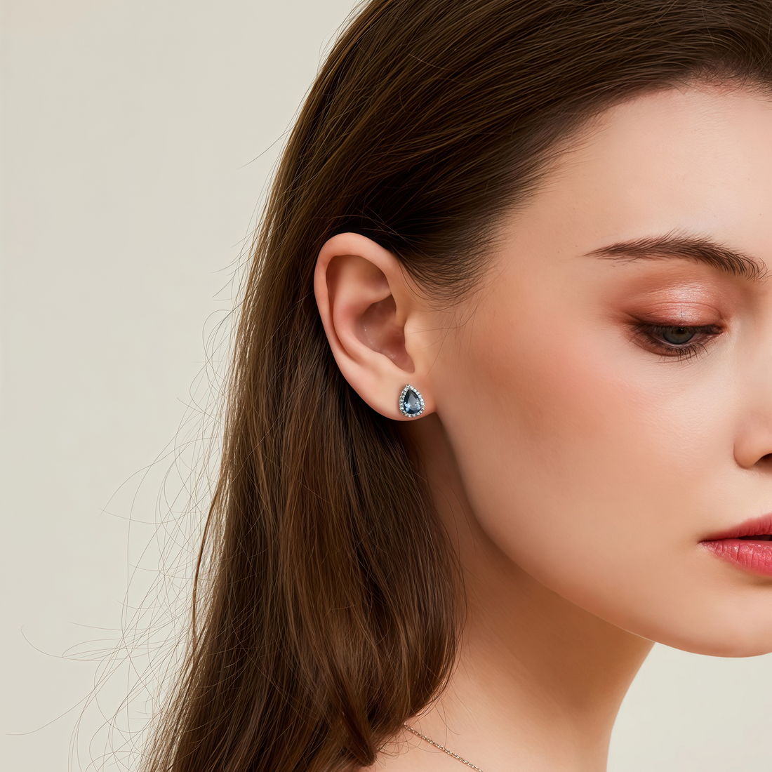 Tears of the Deep Sea - Pear-shaped Earrings