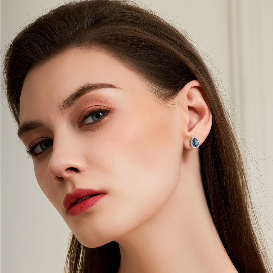 Tears of the Deep Sea - Pear-shaped Earrings