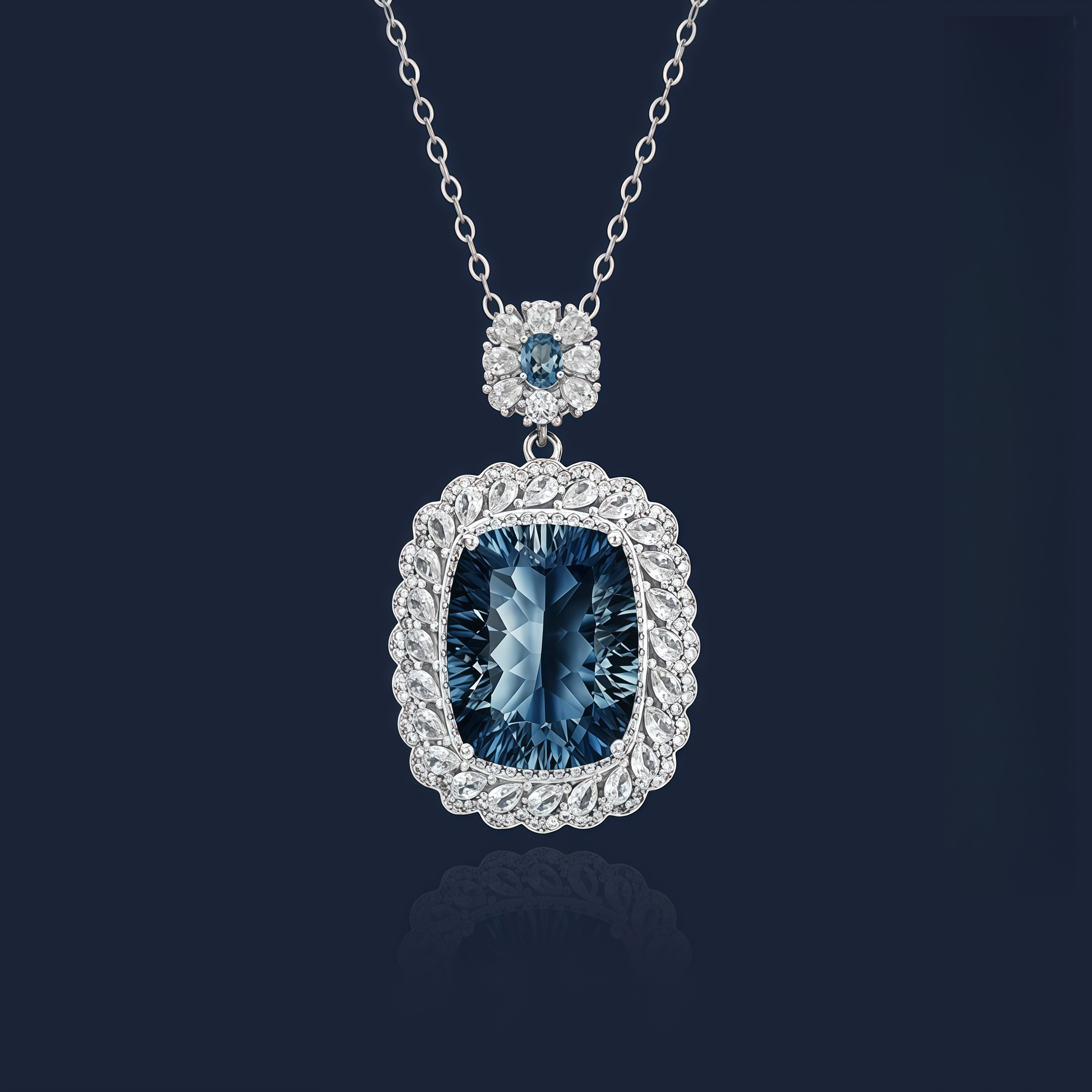 Heart of the Deep Sea - Natural Topaz Necklace