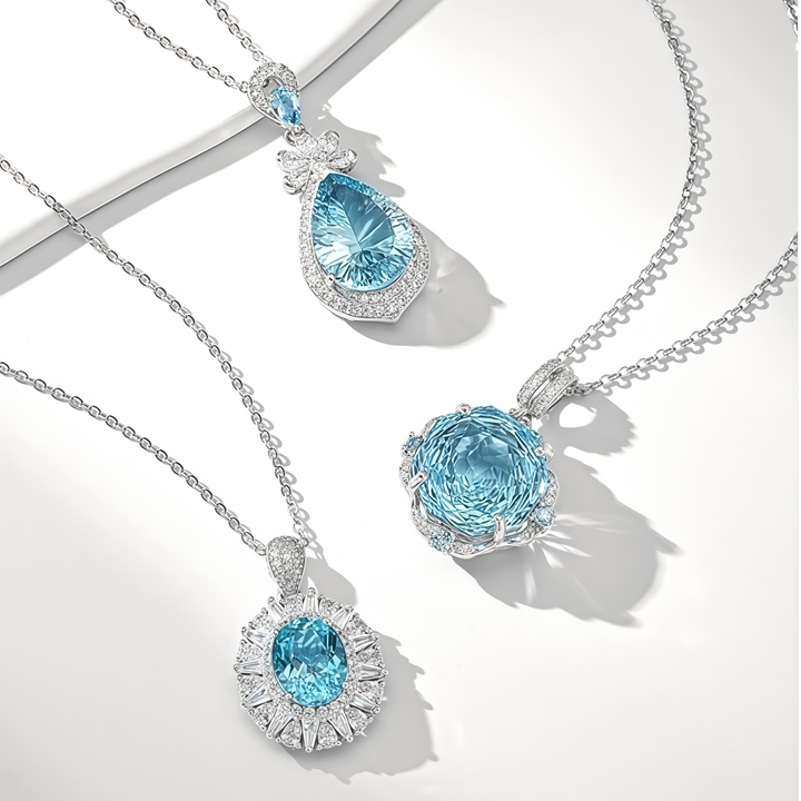 Crown of the Starry Sea · Natural Topaz Necklace