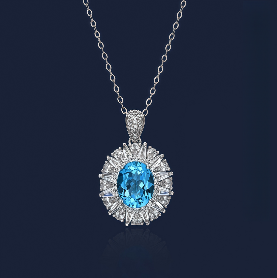 Crown of the Starry Sea · Natural Topaz Necklace
