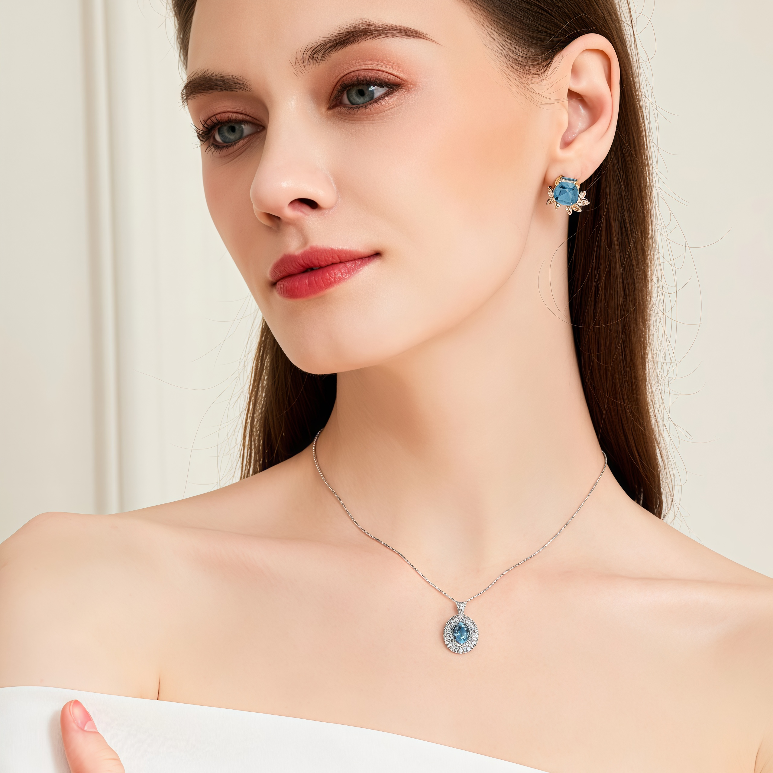 Crown of the Starry Sea · Natural Topaz Necklace