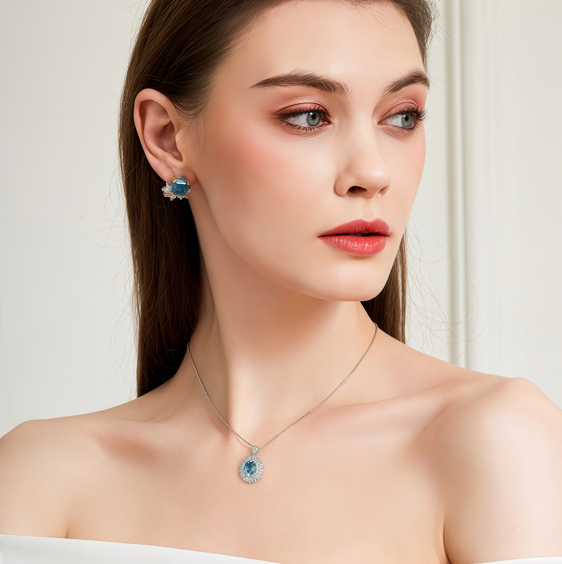 Crown of the Starry Sea · Natural Topaz Necklace