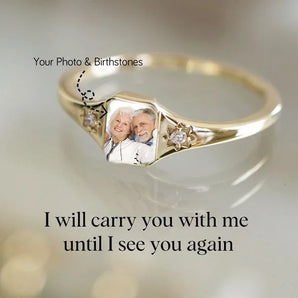 Lovecriana Custom Photo &  Birthstone Ring