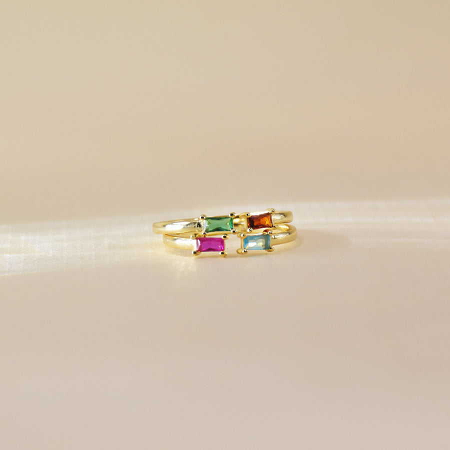 Lovecriana Dainty Birthstone Ring
