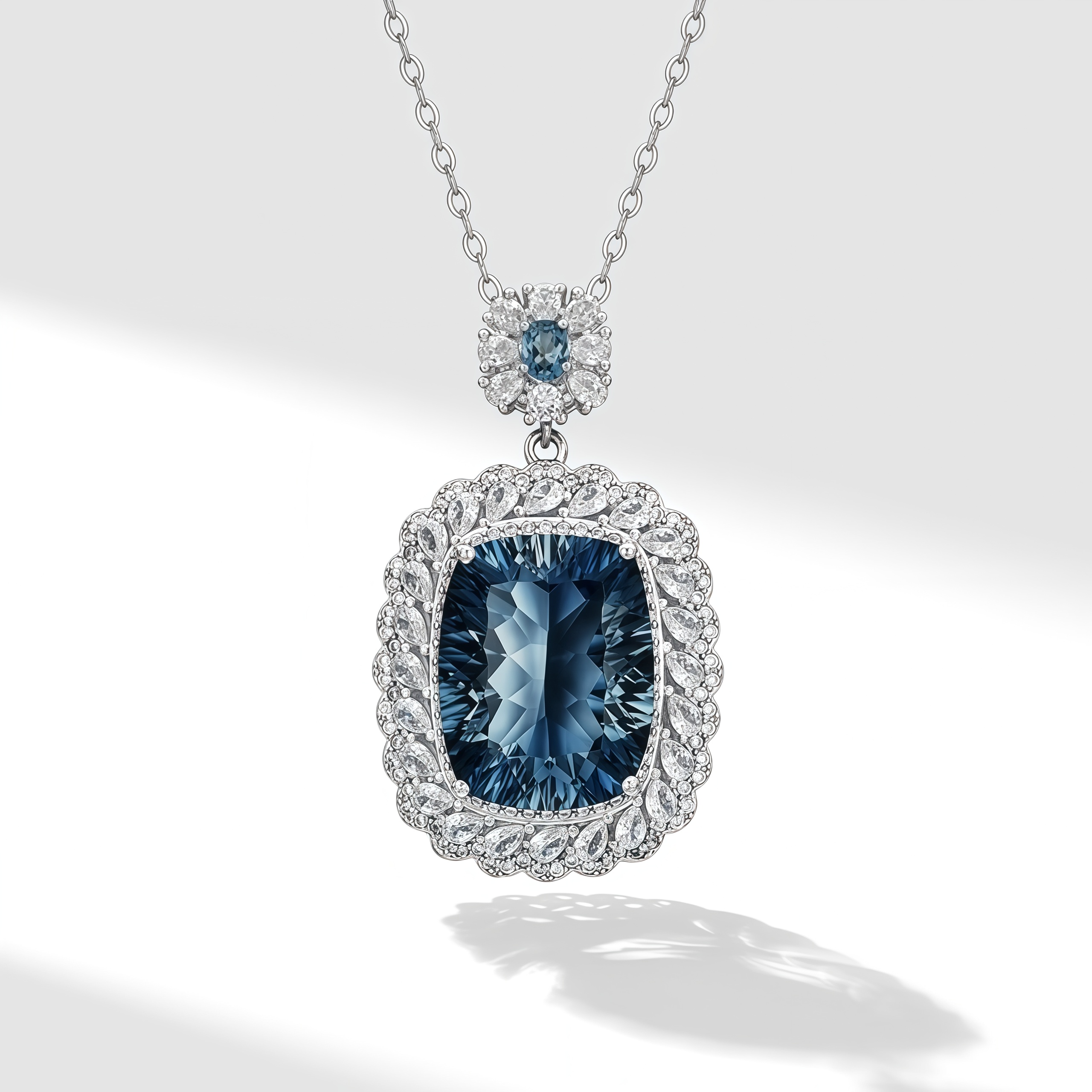 Heart of the Deep Sea - Natural Topaz Necklace