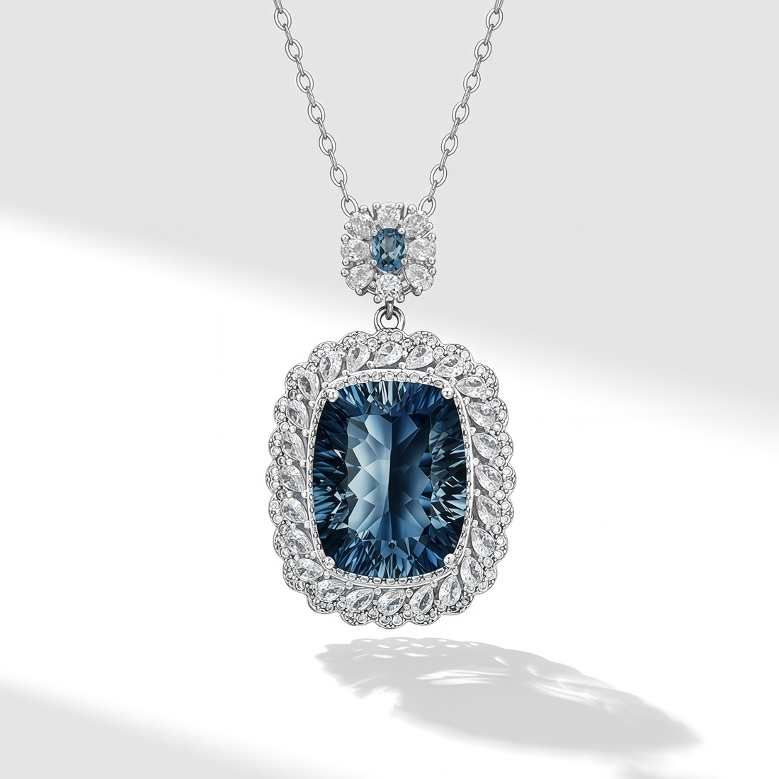 Heart of the Deep Sea - Natural Topaz Necklace