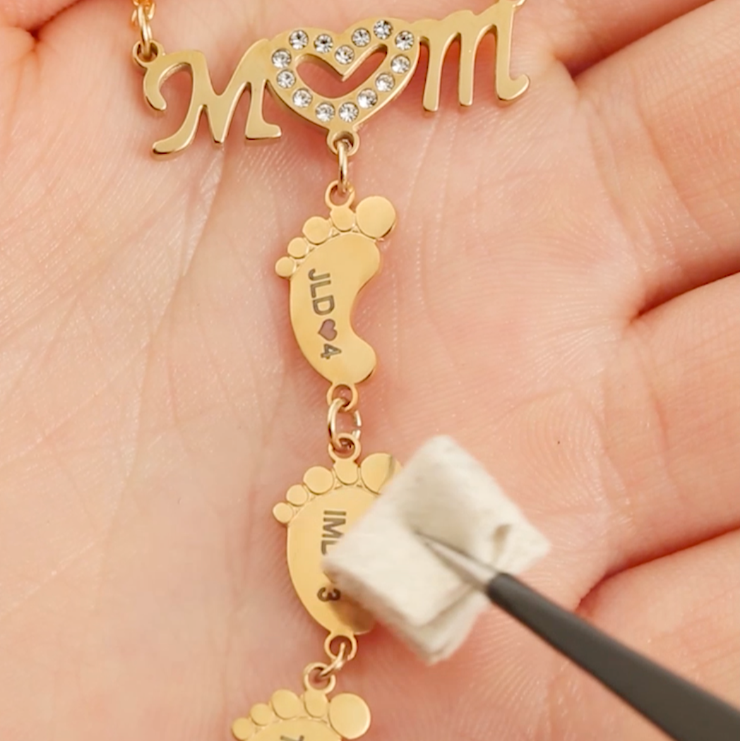 Lovecriana Personalized Feet Necklace with Name