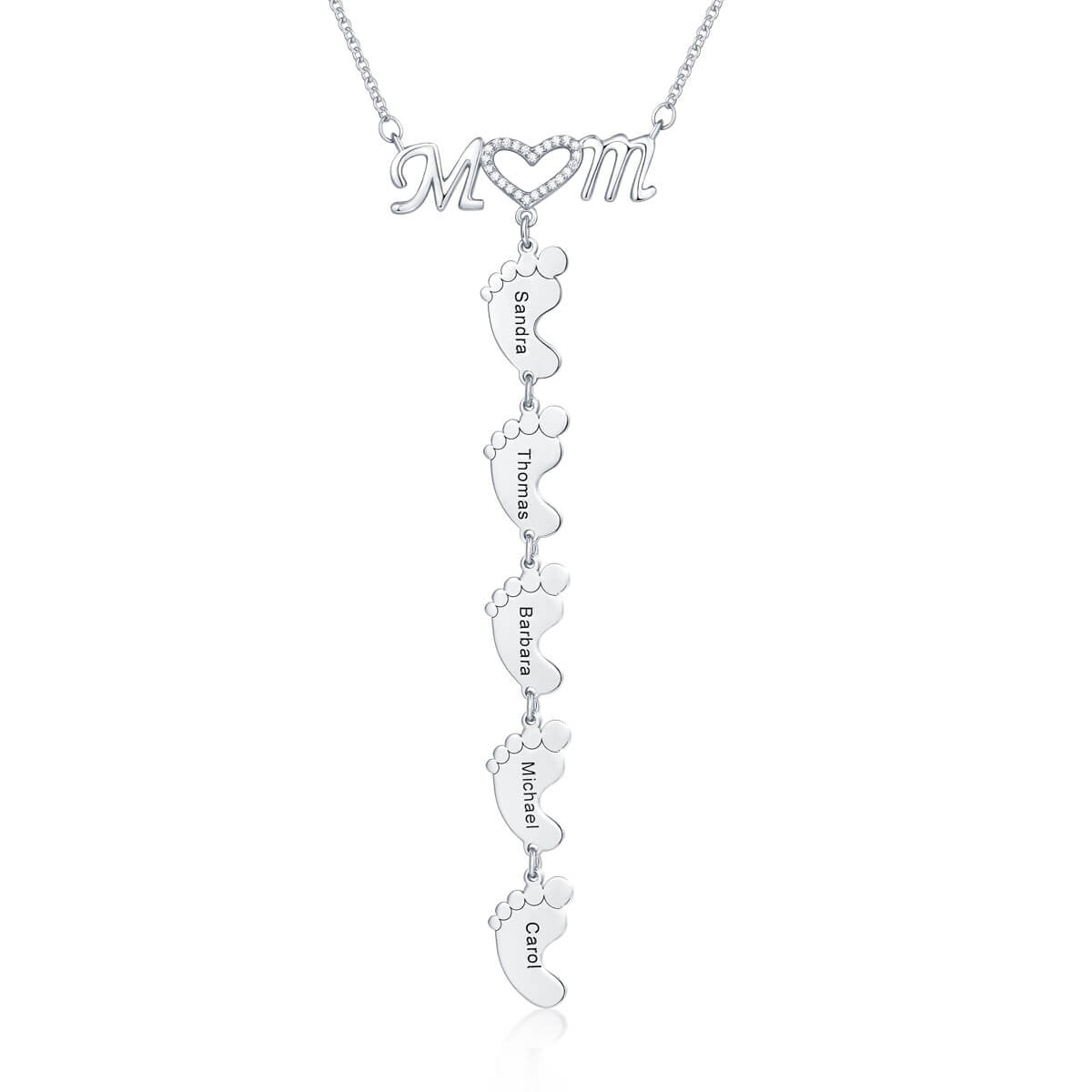 Lovecriana Personalized Feet Necklace with Name