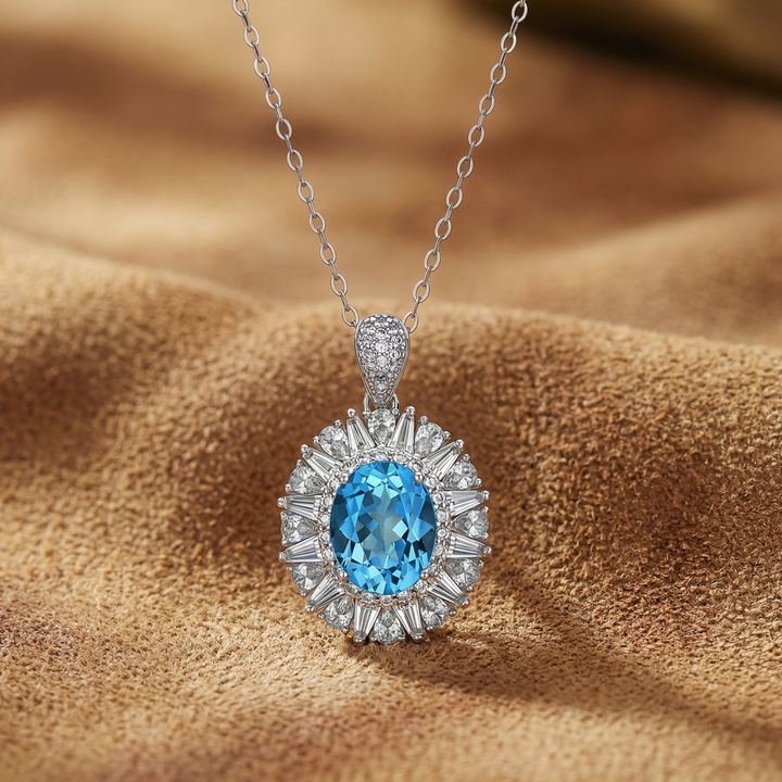 Crown of the Starry Sea · Natural Topaz Necklace