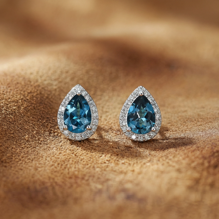 Tears of the Deep Sea - Pear-shaped Earrings