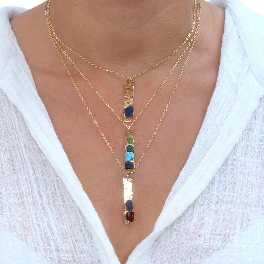 Lovecriana Custom Birth Raw Stone Necklace-Lily
