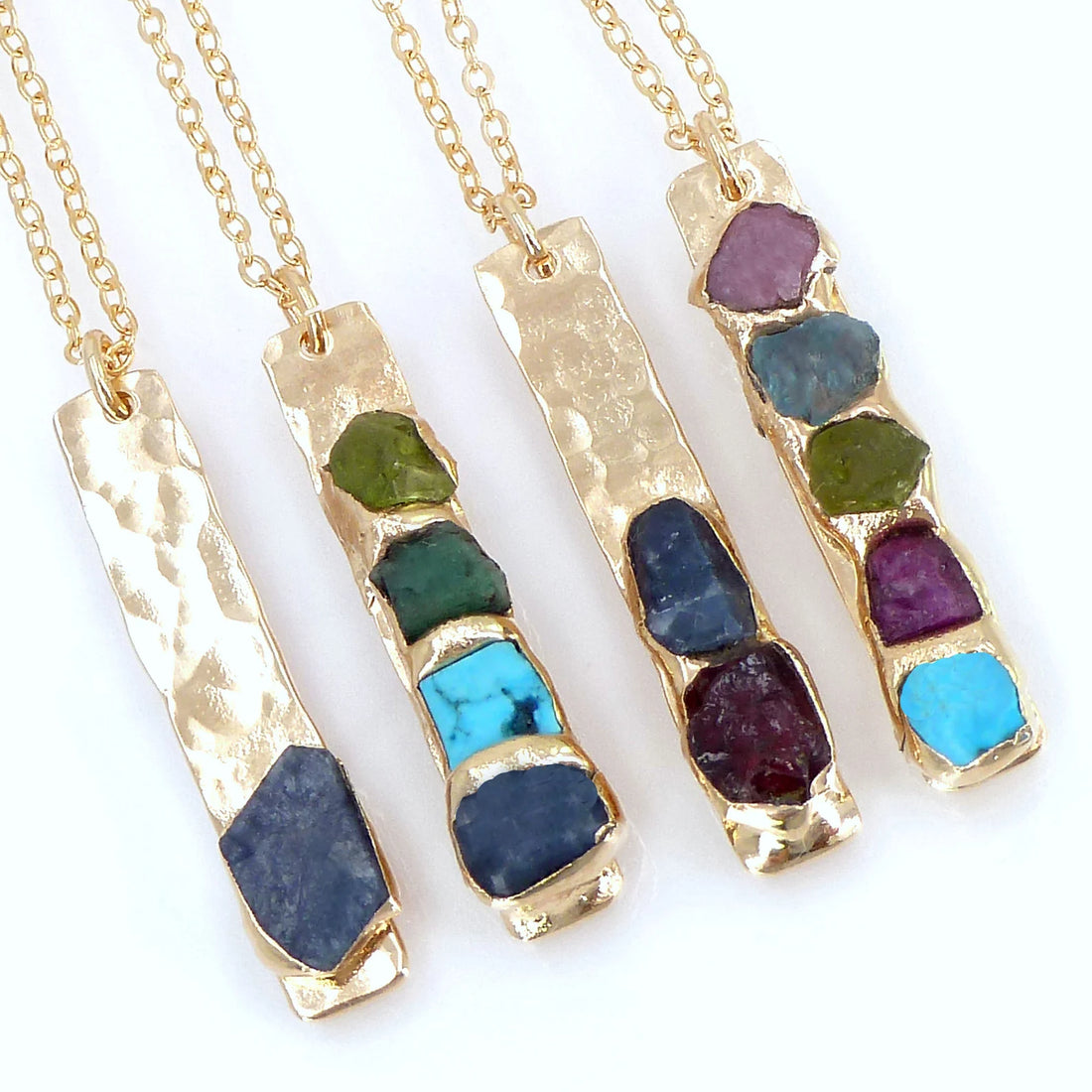 Lovecriana Custom Birth Raw Stone Necklace-Lily