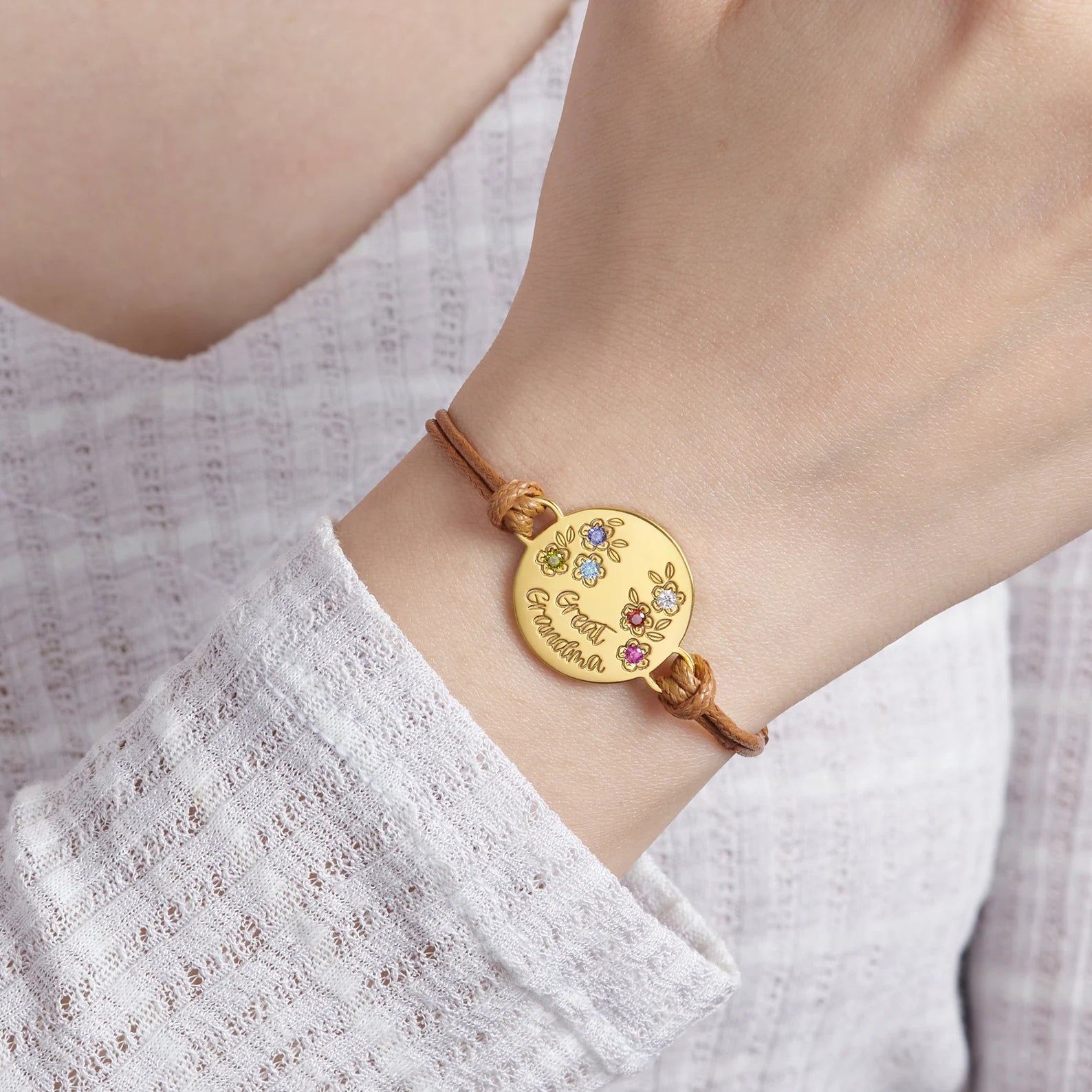 Lovecriana Birthstone Flower Bracelet-2