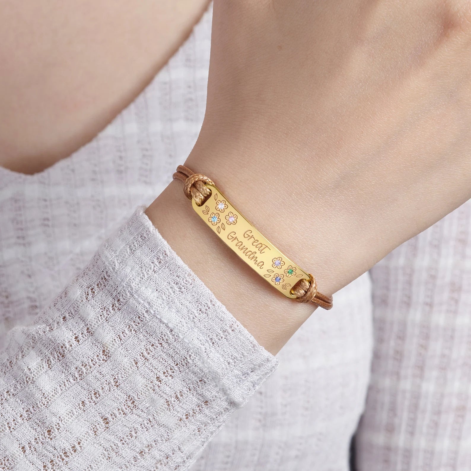 Lovecriana Birthstone Flower Bracelet