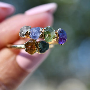 Lovecriana Family Birthstone Ring-Rainbow