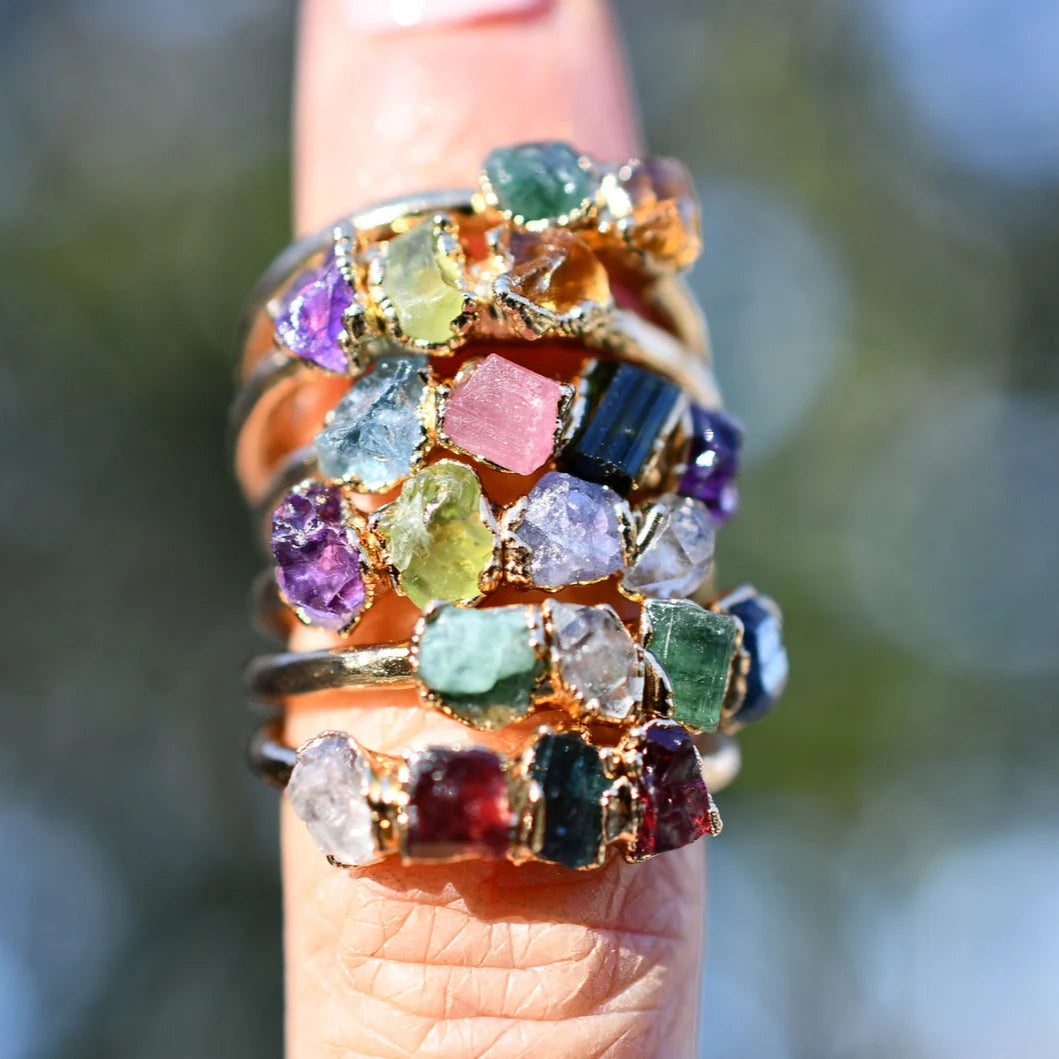 Lovecriana Family Birthstone Ring-Rainbow