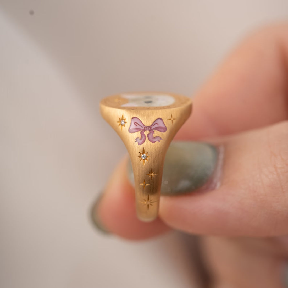 Custom Hand Enamel Ring-Pet