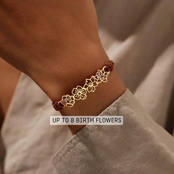 Lovecriana Family Birth Flower Bracelet