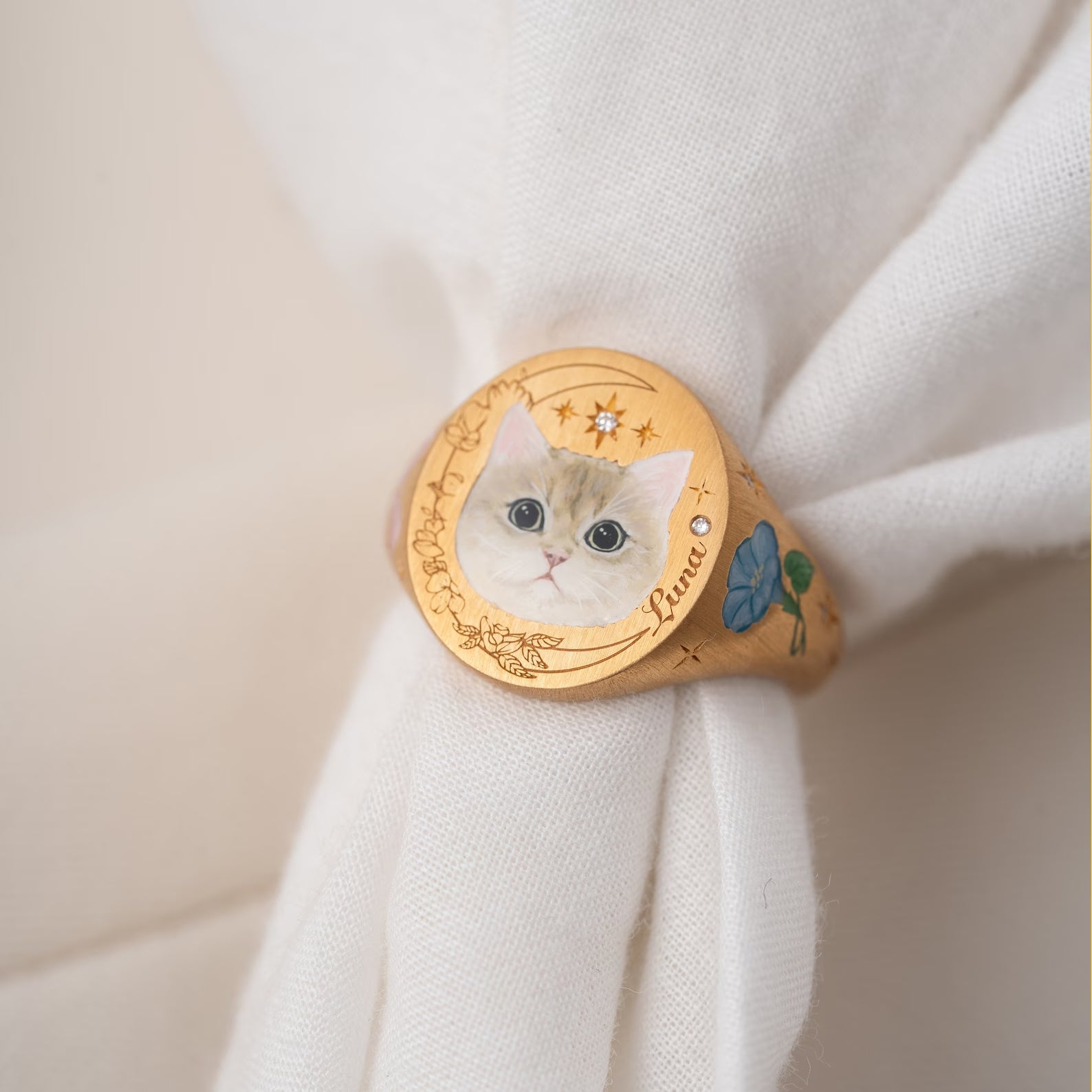 Custom Hand Enamel Ring-Pet