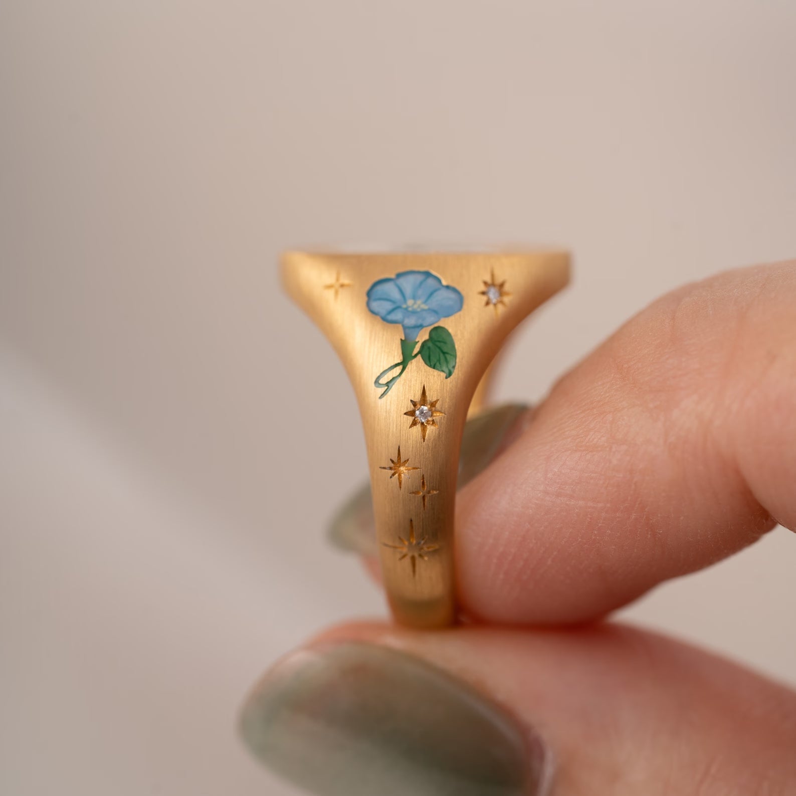 Custom Hand Enamel Ring-Pet