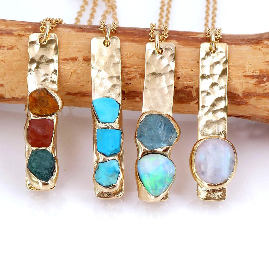 Lovecriana Custom Birth Raw Stone Necklace-Lily