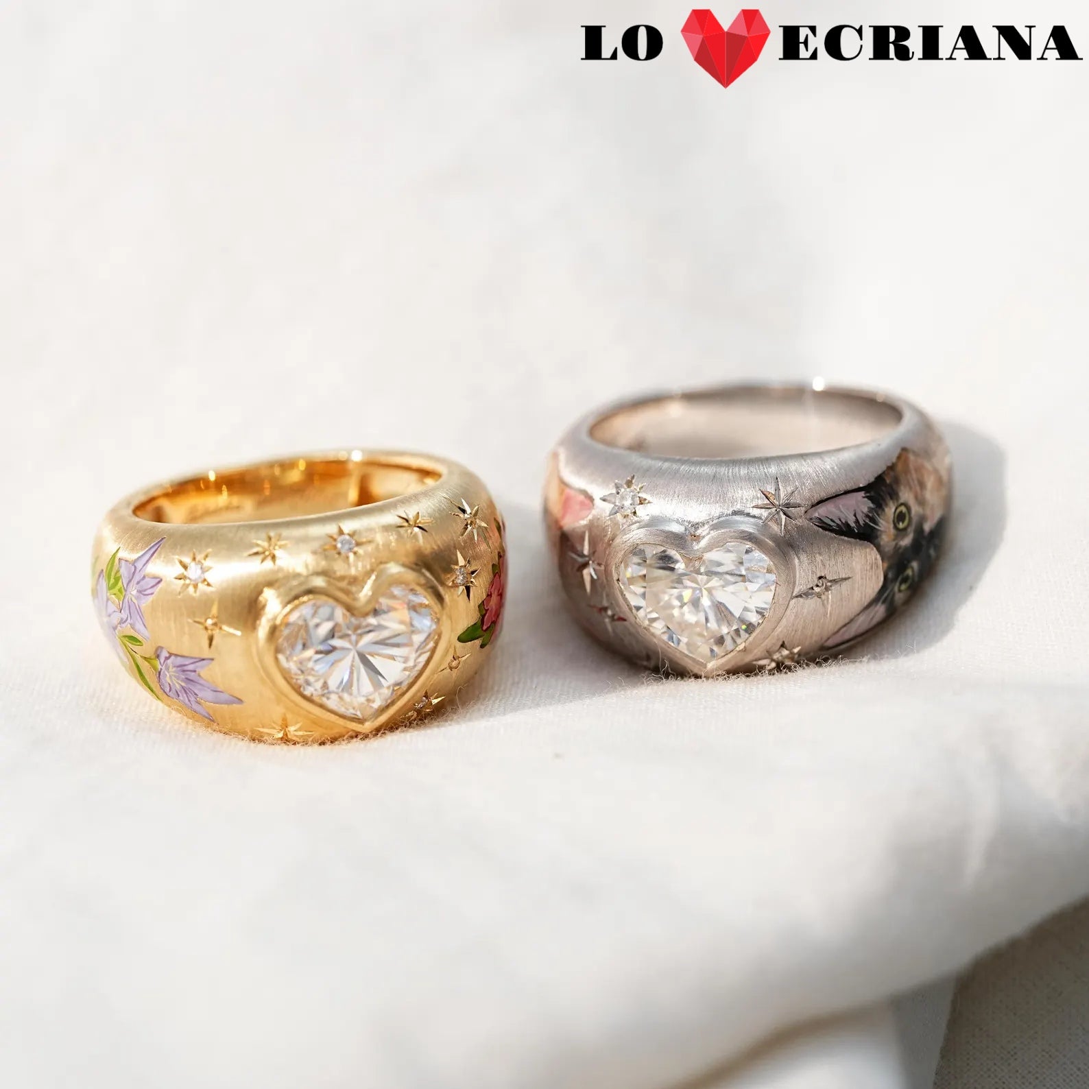 Enamel Reverie Heart Ring