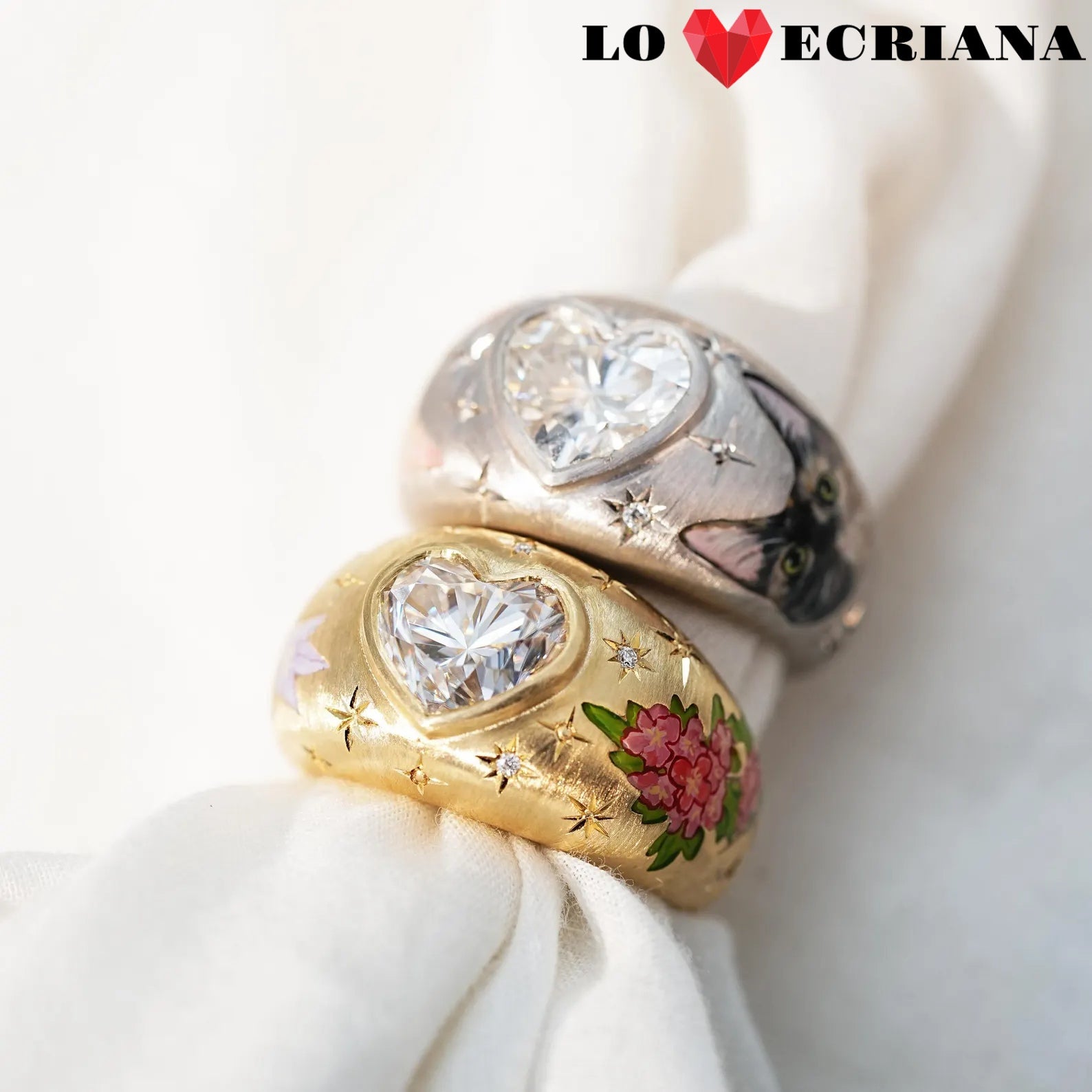 Enamel Reverie Heart Ring