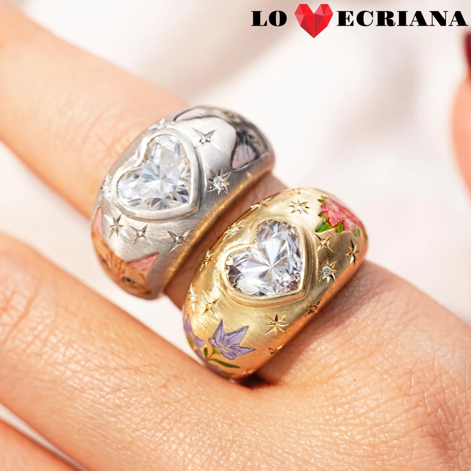 Enamel Reverie Heart Ring