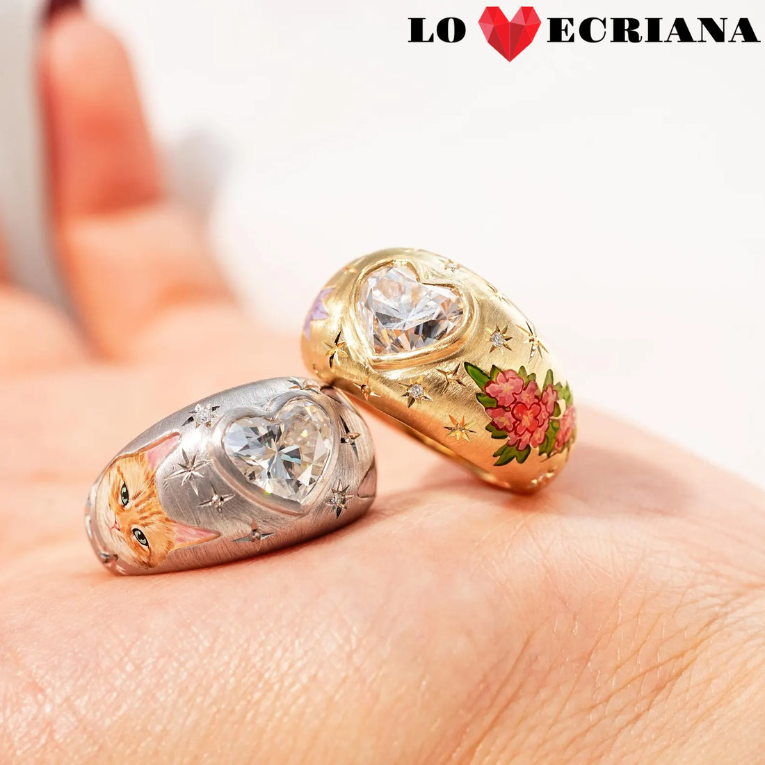 Enamel Reverie Heart Ring