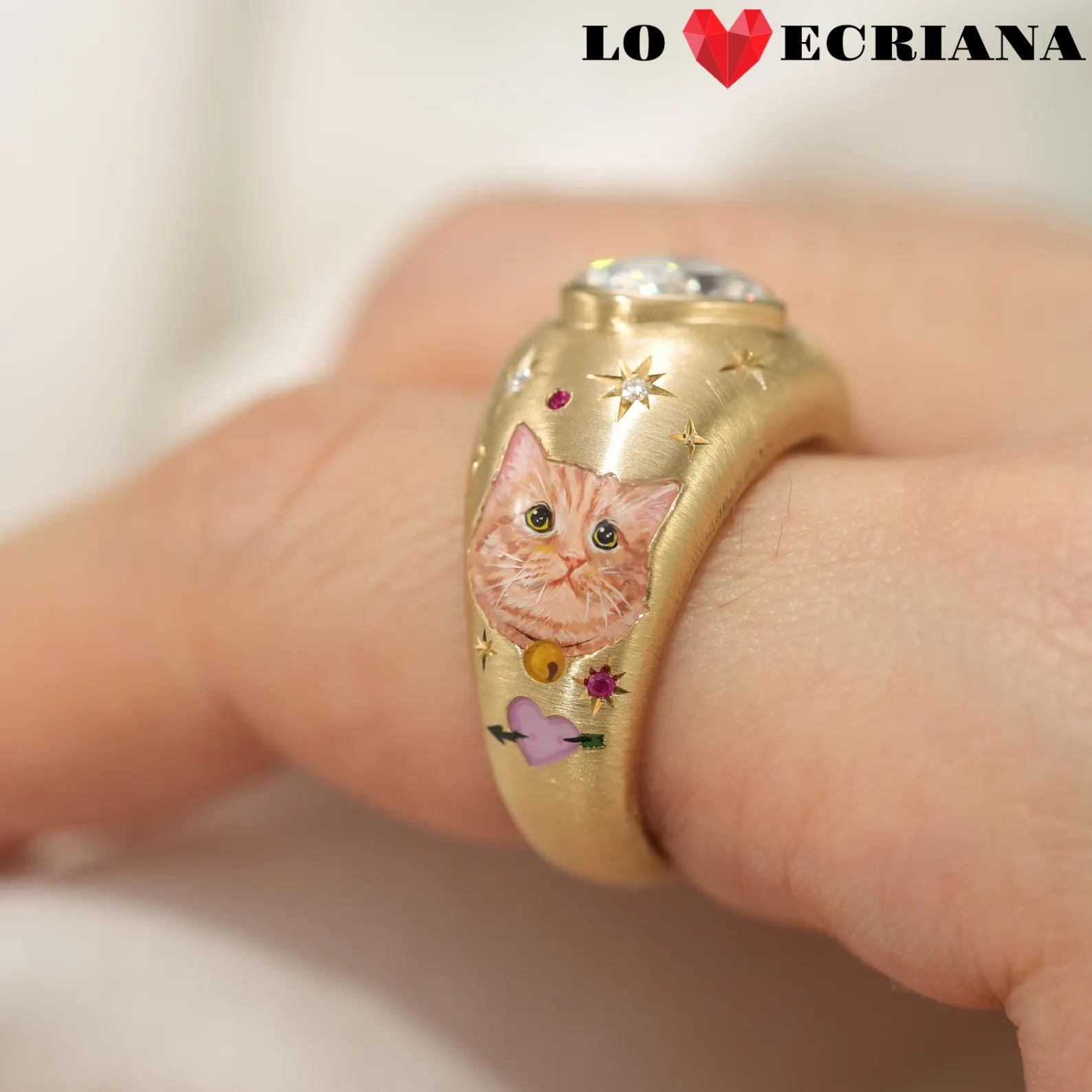 Enamel Reverie Heart Ring