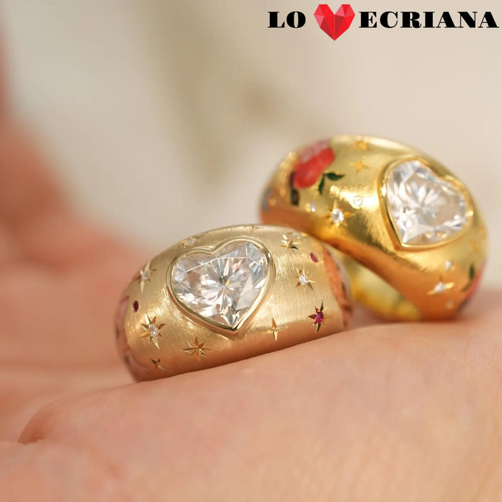 Enamel Reverie Heart Ring