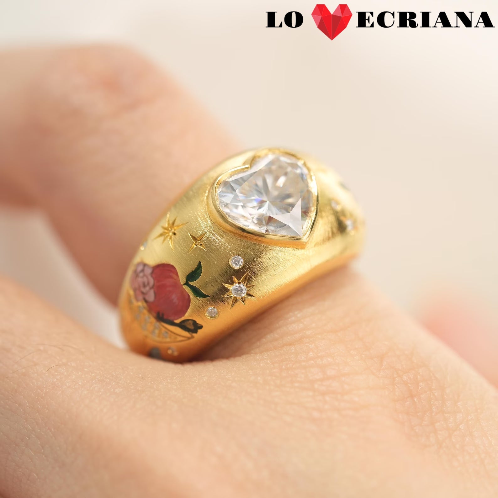 Enamel Reverie Heart Ring