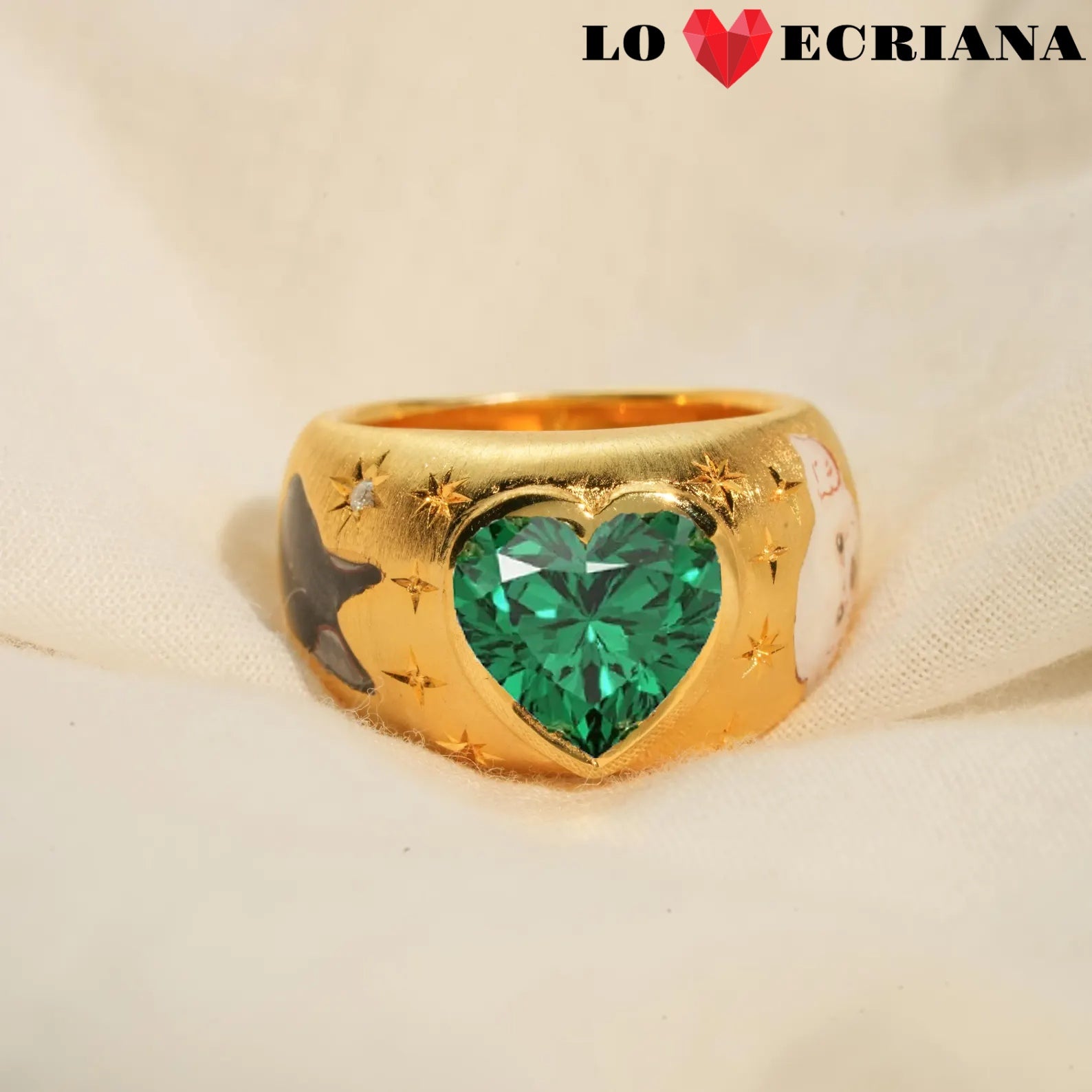 Enamel Reverie Heart Ring