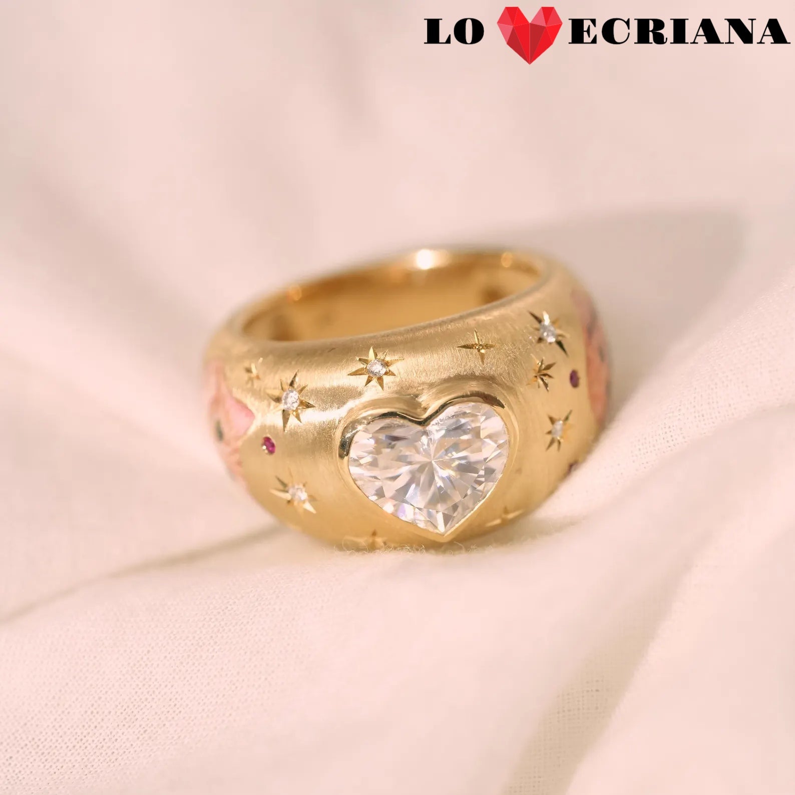 Enamel Reverie Heart Ring